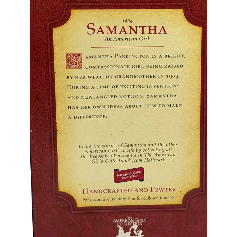 Hallmark Keepsake 2004 Samantha‎ American Girl 1904 Ornament NIB VTG Collectible